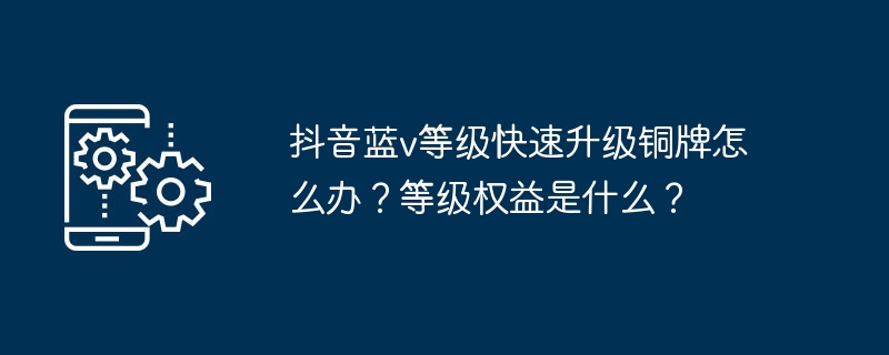 2024年抖音蓝v等级快速升级铜牌怎么办？等级权益是什么？