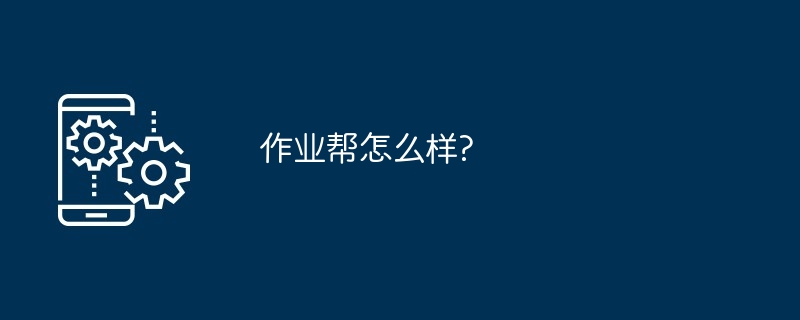 2024年作业帮怎么样?