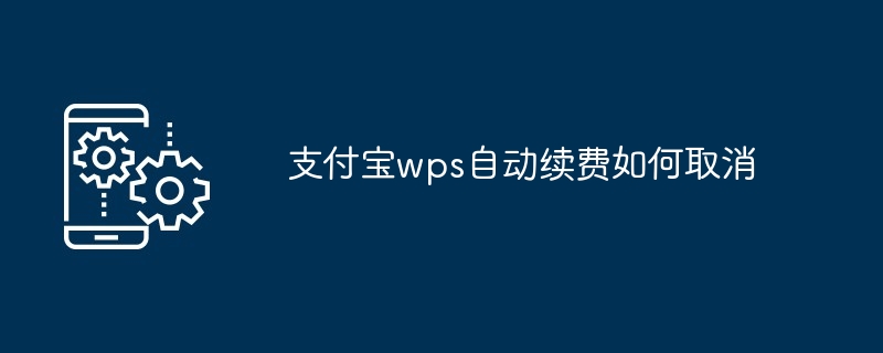 2024年支付宝wps自动续费如何取消