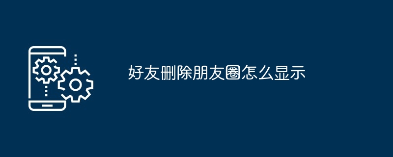 2024年好友删除朋友圈怎么显示