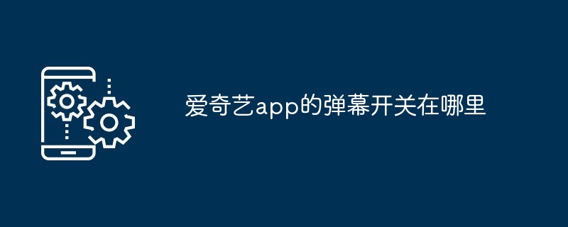 2024年爱奇艺app的弹幕开关在哪里