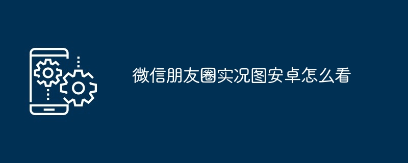 2024年微信朋友圈实况图安卓怎么看