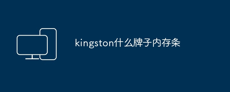 2024年kingston什么牌子内存条