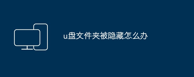 2024年u盘文件夹被隐藏怎么办