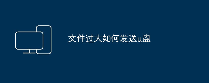 2024年文件过大如何发送u盘