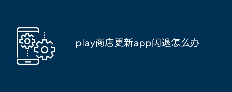 2024年play商店更新app闪退怎么办