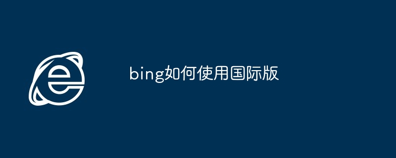 2024年bing如何使用国际版