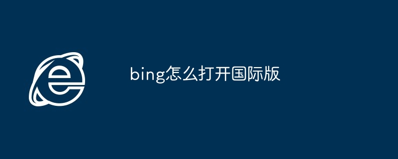 2024年bing怎么打开国际版