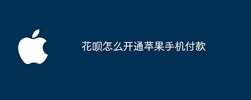 2024年花呗如何开通用于苹果手机付款